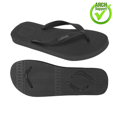 CLEARANCE - Regular Black Thongs - Size 7/8 - Boomerangz Footwear