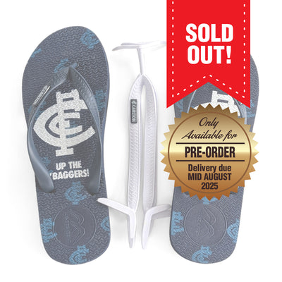 AFL - Carlton Blues Thongs + Additional Straps - Boomerangz Footwear