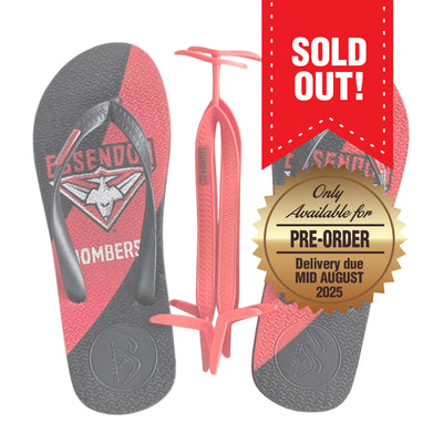AFL - Essendon Bombers Thongs + Additional Straps - Boomerangz Footwear