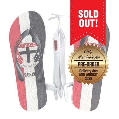 AFL - St Kilda Thongs + Additional Straps - Boomerangz Footwear