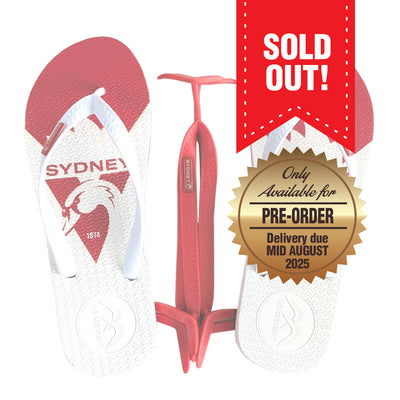 AFL - Sydney Swans Thongs + Additional Straps - Boomerangz Footwear