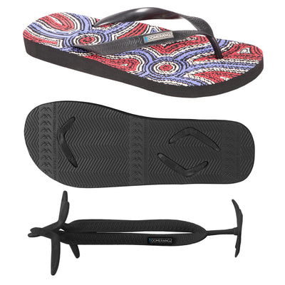 Saltwater Dreamtime Thongs 02 + Additional Coloured Straps - Boomerangz Footwear