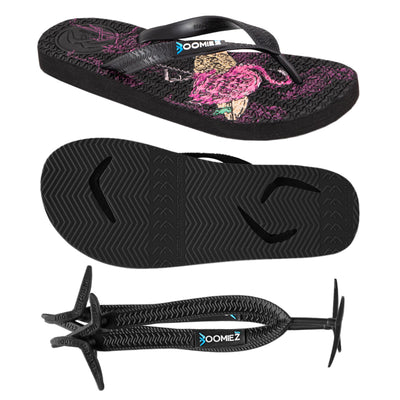 Kid's Flamingo Thongs + Additional Coloured Straps - Boomerangz Footwear