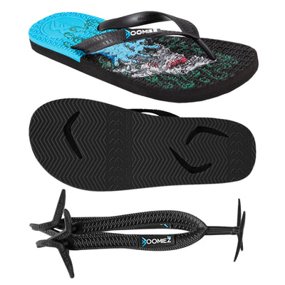 Kid's Shark Thongs + Additional Coloured Straps - Boomerangz Footwear