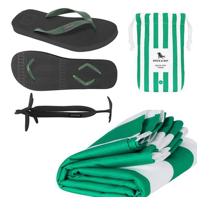 Men's Towel Pack - Green - Boomerangz Footwear