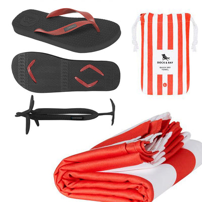 Men's Towel Pack - Red - Boomerangz Footwear