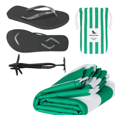 Women's Towel Pack - Green - Boomerangz Footwear
