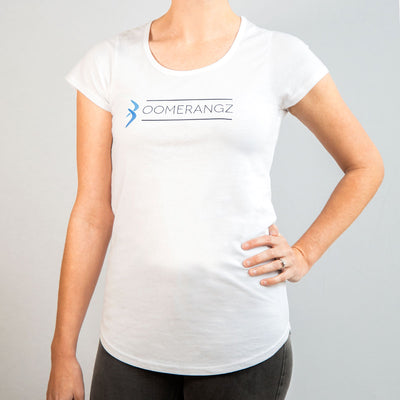 CLEARANCE - Women's Tee - White - S, M, XL - Boomerangz Footwear